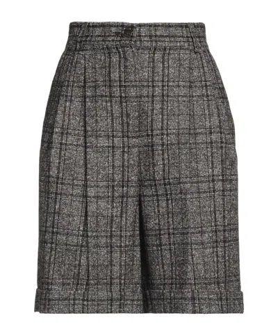 Dolce & Gabbana Plaid Shorts In Gray