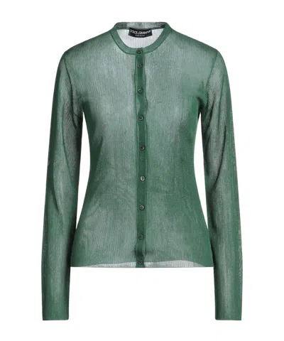 Dolce & Gabbana Plain Colour Cardigan In Green