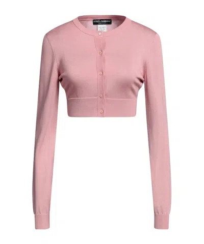 Dolce & Gabbana Plain Colour Cardigan In Pink