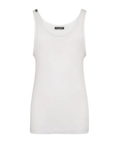 Dolce & Gabbana Plain Knitted Vest In White
