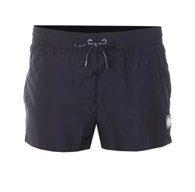 Dolce & Gabbana Plaque Logo Swimwear In Black