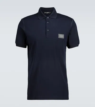 Cotton Pique Polo Shirt In Blue from ModaDiAndrea