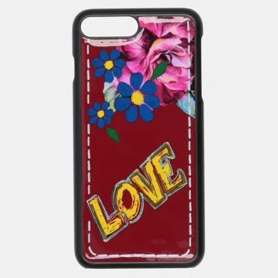 Pre-owned Dolce & Gabbana Plastic Iphone 6 Plus/6s Cover In Red