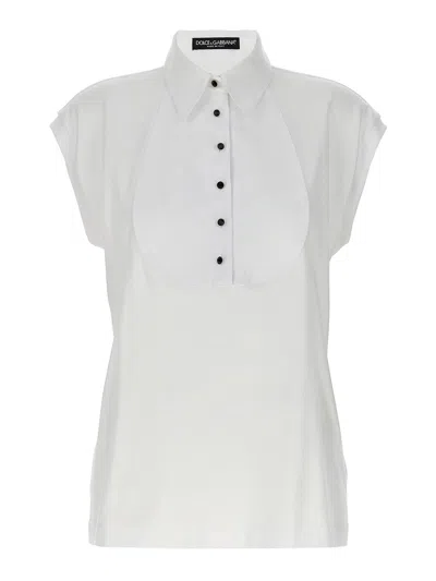 Dolce & Gabbana Plastron T-shirt In White