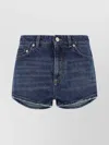 Dolce & Gabbana Logo Plate Shorts Bermuda And Short Blue In Blue