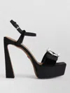 Dolce & Gabbana Platform Sandals High Heel Fabric Calfskin In Black