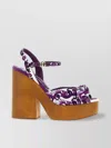 Dolce & Gabbana Platform Sandals With Block Heel And Bow