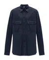 Dolce & Gabbana Logo-patch Long-sleeved Shirt In Black
