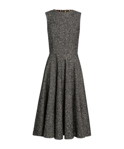 DOLCE & GABBANA PLEAT-DETAIL MIDI DRESS