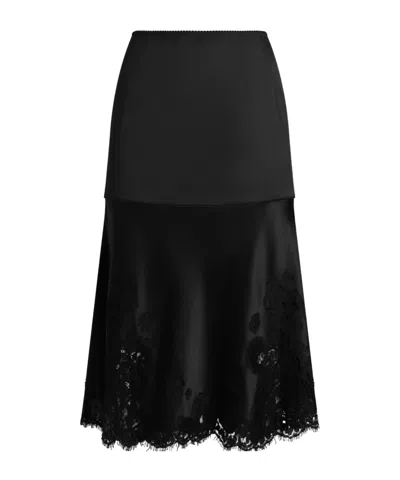 Dolce & Gabbana Dolce  Gabbana Pleat Detailed Mini Skirt In Black