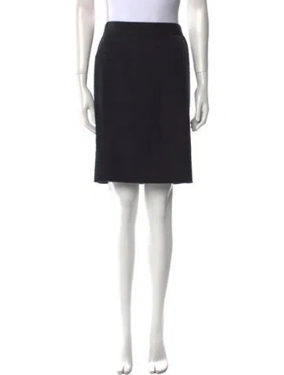 Pre-owned Dolce & Gabbana Pleated Accents Knee-length Skirt In Black