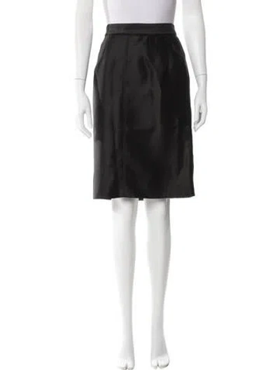 Pre-owned Dolce & Gabbana Pleated Accents Knee-length Skirt In Black