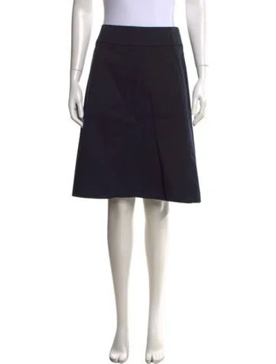 Pre-owned Dolce & Gabbana Pleated Accents Knee-length Skirt In Blue