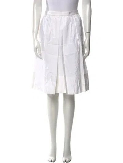 Pre-owned Dolce & Gabbana Pleated Accents Knee-length Skirt In Neutral