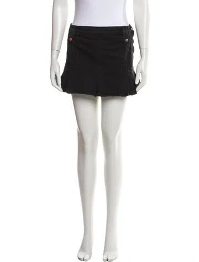 Pre-owned Dolce & Gabbana Pleated Accents Mini Skirt In Black