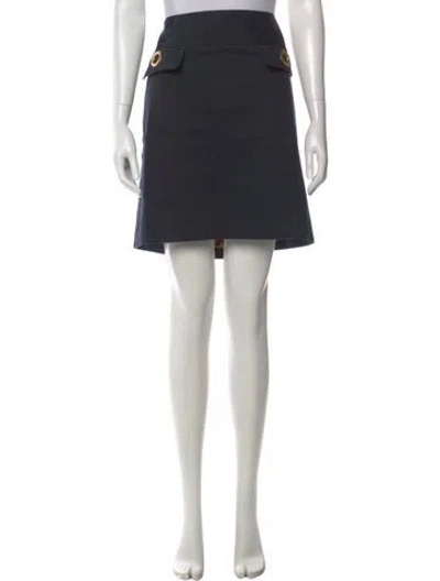 Pre-owned Dolce & Gabbana Pleated Accents Mini Skirt In Gray