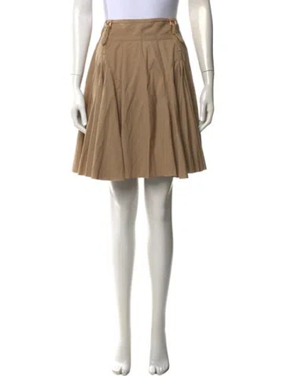 Pre-owned Dolce & Gabbana Pleated Accents Mini Skirt In Neutral