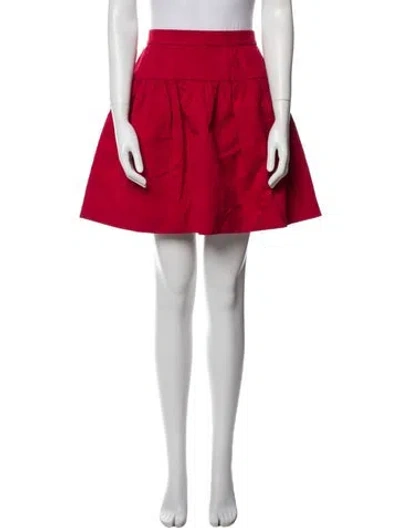 Pre-owned Dolce & Gabbana Pleated Accents Mini Skirt In Red