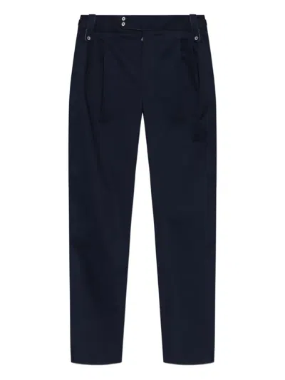 Dolce & Gabbana Pleated Belted Trousers In Blue