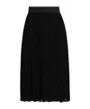 Dolce & Gabbana Pleated Chiffon Midi Circle Skirt In Black