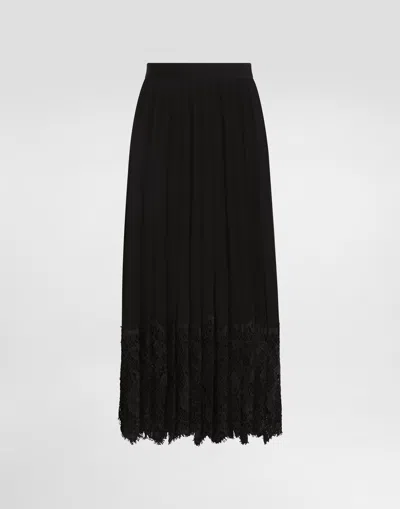 DOLCE & GABBANA PLEATED CHIFFON SKIRT