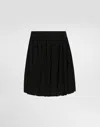 Dolce & Gabbana Pleated Chiffon Skirt In Black
