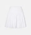 Dolce & Gabbana Pleated Cotton Poplin Miniskirt In White