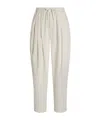 Dolce & Gabbana Pleated Drawstring Trousers In Neutral
