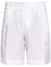 Dolce & Gabbana Pleated-front Shorts In Weiss