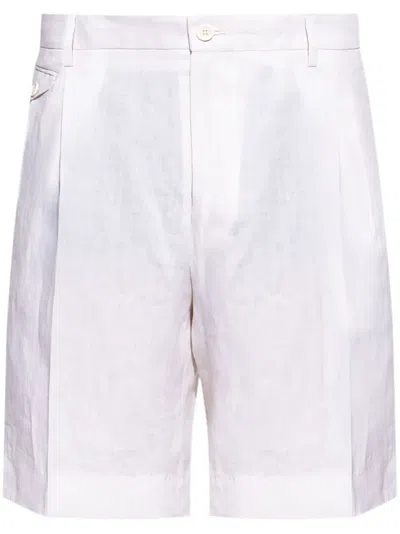 Dolce & Gabbana Pleated-front Shorts In White