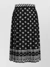 Dolce & Gabbana Pleated High-waisted Midi Skirt With Geometric Pattern