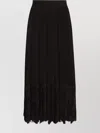 Dolce & Gabbana Gonna Midi In Chiffon And Black Lace In Black