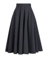 Dolce & Gabbana Woolen Midi Circle Skirt In Black