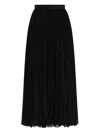 Dolce & Gabbana Dolce&gabbana Gonna Midi In Chiffon And Black Lace In Black