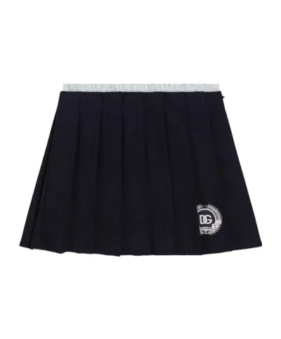 Dolce & Gabbana Kids' Pleated Mini Skirt In Black