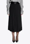 Dolce & Gabbana Black High Waist Mermaid Midi Silk Skirt In Black