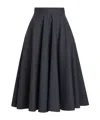 Dolce & Gabbana Woolen Midi Circle Skirt In Mixed Gray