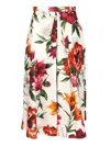 Dolce & Gabbana Printed Cotton Midi Skirt In Multi