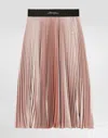 Dolce & Gabbana Pleated Skirt With Dolce&gabbana Logo In Pink