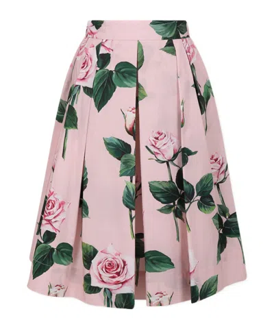 Dolce & Gabbana Pleated Skirts In Pink