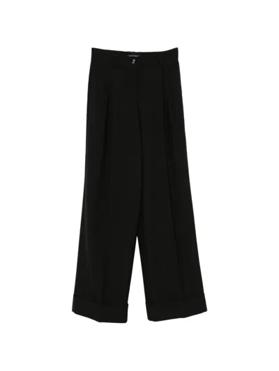 Dolce & Gabbana Pleated Tailored Trousers In Black