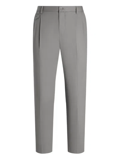 Dolce & Gabbana Pleated Tailored Trousers In Gray