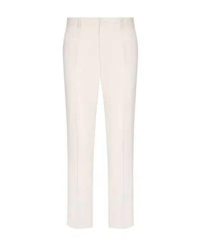 Dolce & Gabbana Pleated Tailored Trousers In White