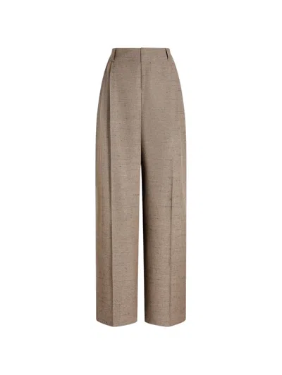 Dolce & Gabbana Pleated Trousers In Brown