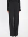 Dolce & Gabbana Pleated Wide Leg Trousers In Black