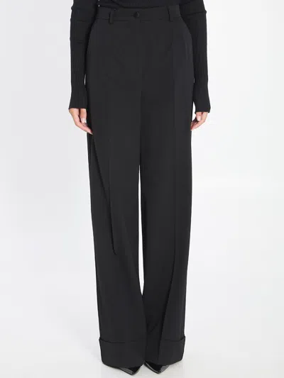 DOLCE & GABBANA DOLCE & GABBANA PLEATED WIDE LEG TROUSERS