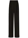 Dolce & Gabbana Two-way Stretch Wool Trousers In Black