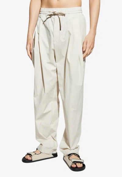 Dolce & Gabbana Pleated Wide-leg Trousers In Gold
