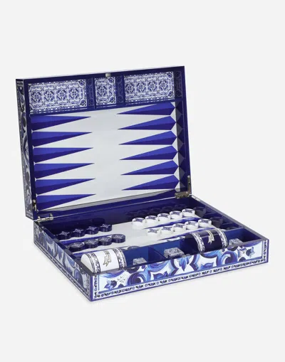 Dolce & Gabbana Plexiglass Backgammon Set In Blue