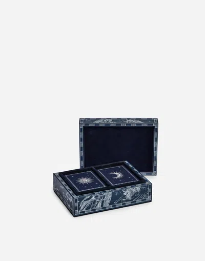 Dolce & Gabbana Plexiglass Poker Set In Blue